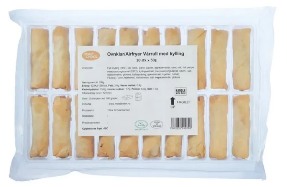 Smart choice vårrulll kylling ovnklar