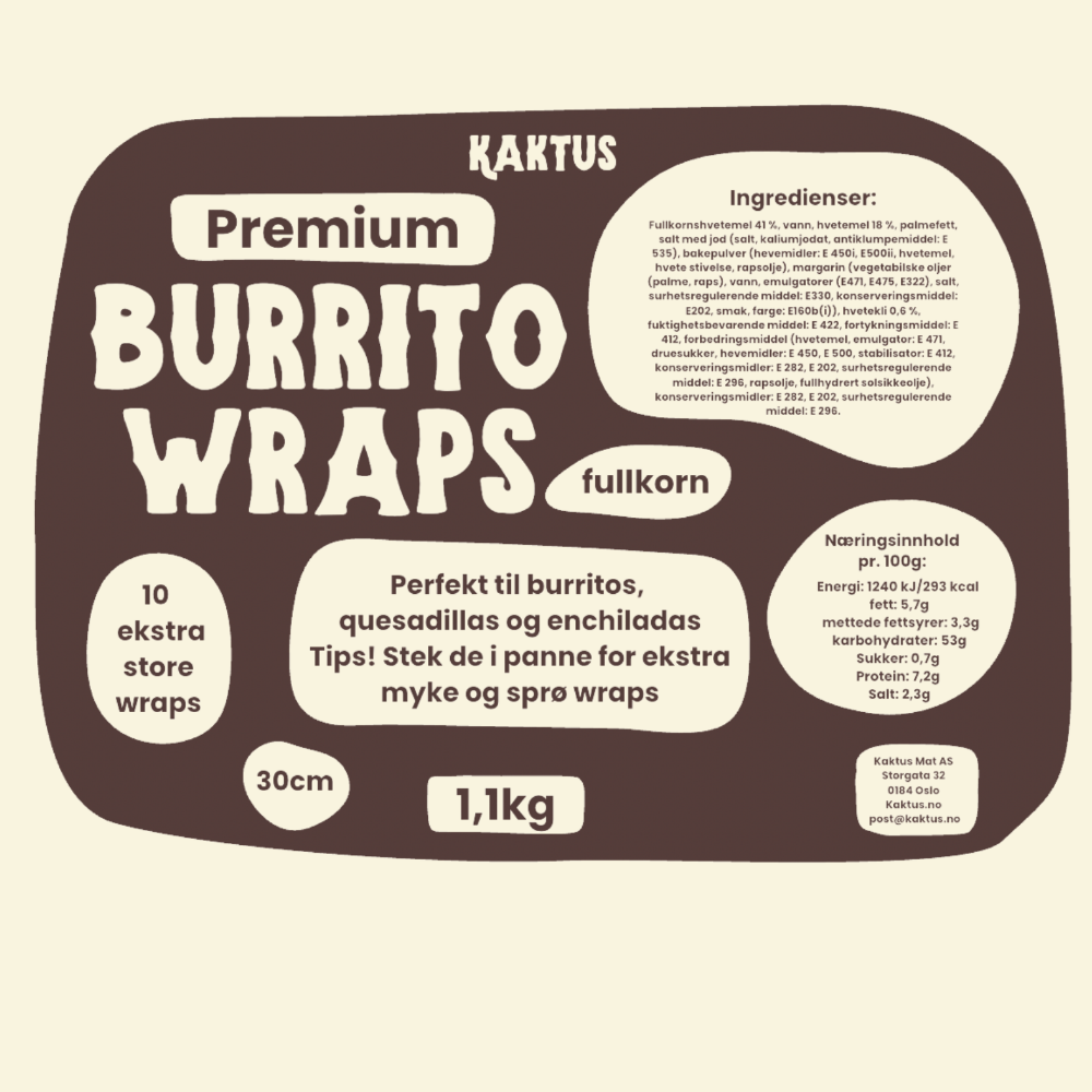 Diverse - kaktus burrito wrap - Kassalapp