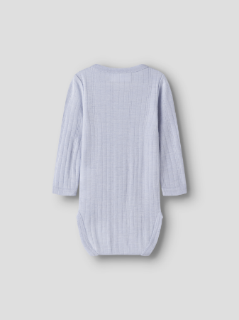 NAME IT Body A Maniche Lunghe Da Bambina Nmfwang Wool Needle Ls, Bianco, 92