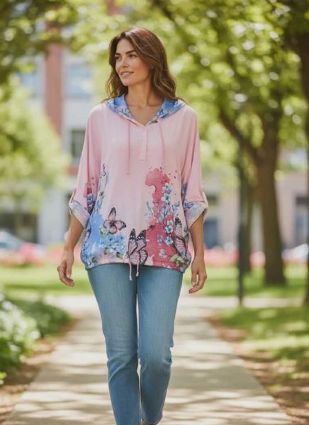 Bilde av HETTESKJORTE MED PRINT