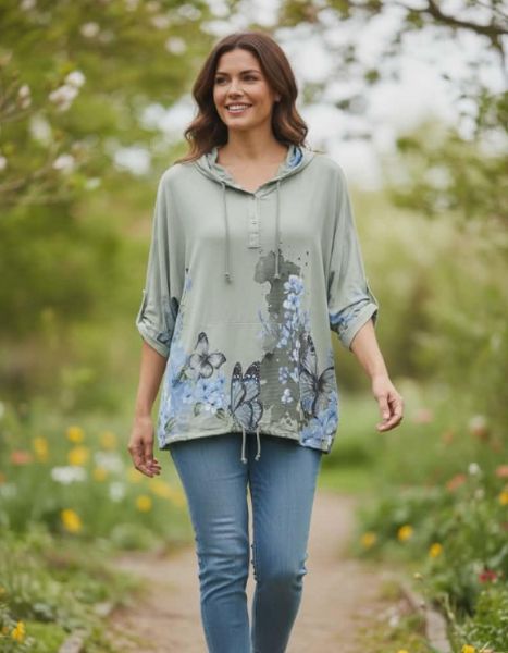 Bilde av HETTESKJORTE MED PRINT