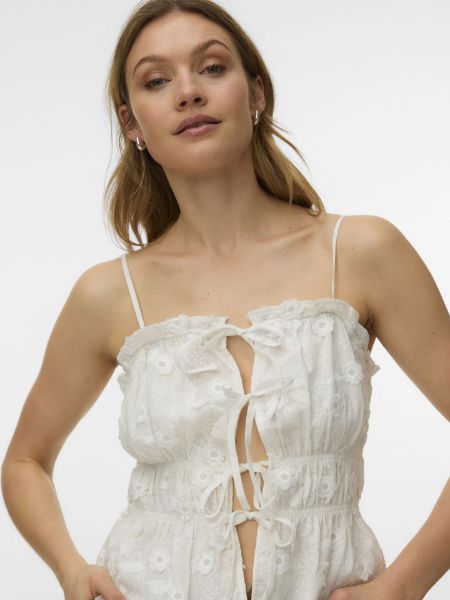 Bilde av VERO MODA-VMELISA EMBROIDERY SINGLET WVN-BRIGHT-WHITE