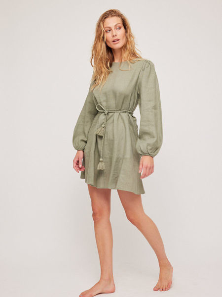 Kjp BELLA LINEN DRESS - GRNN - Ella&il - Dame fra Emilie - BELLA LINEN  DRESS