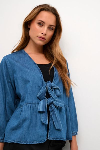 Bilde av CUSPENCA BLUSE- BLÅ DENIM 