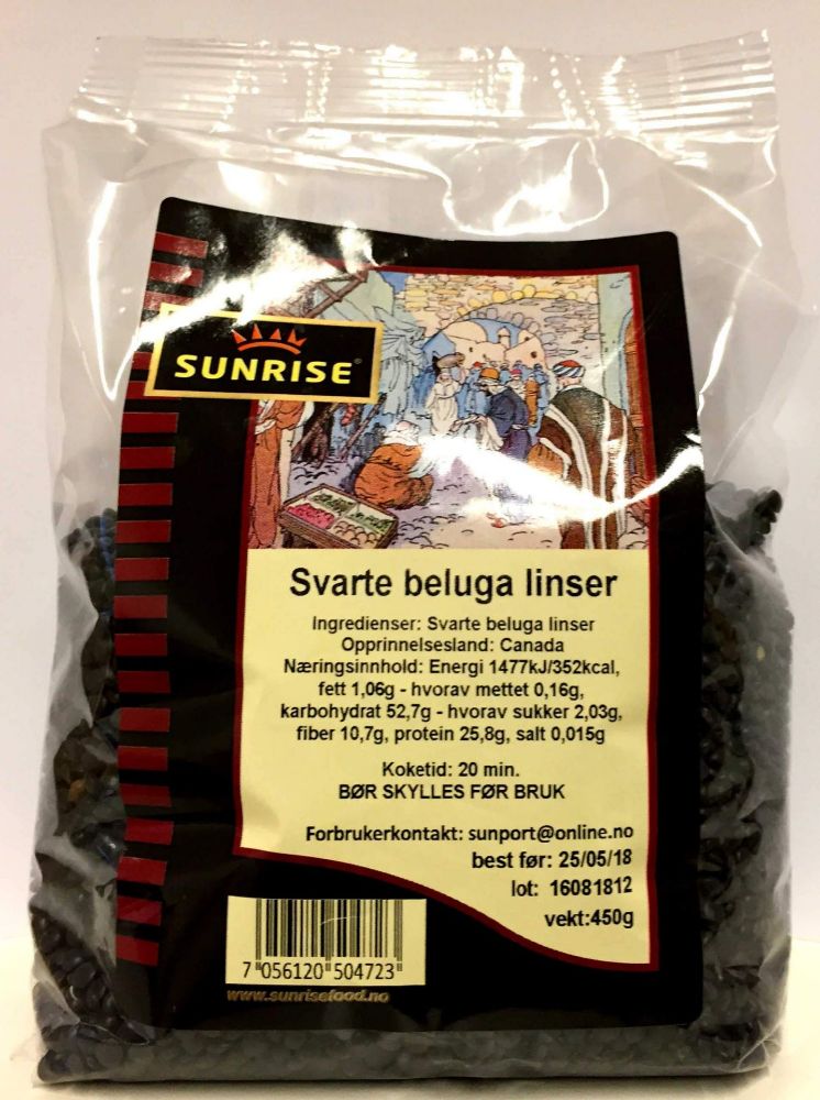 Sunrise food - sunrise svarte beluga linser