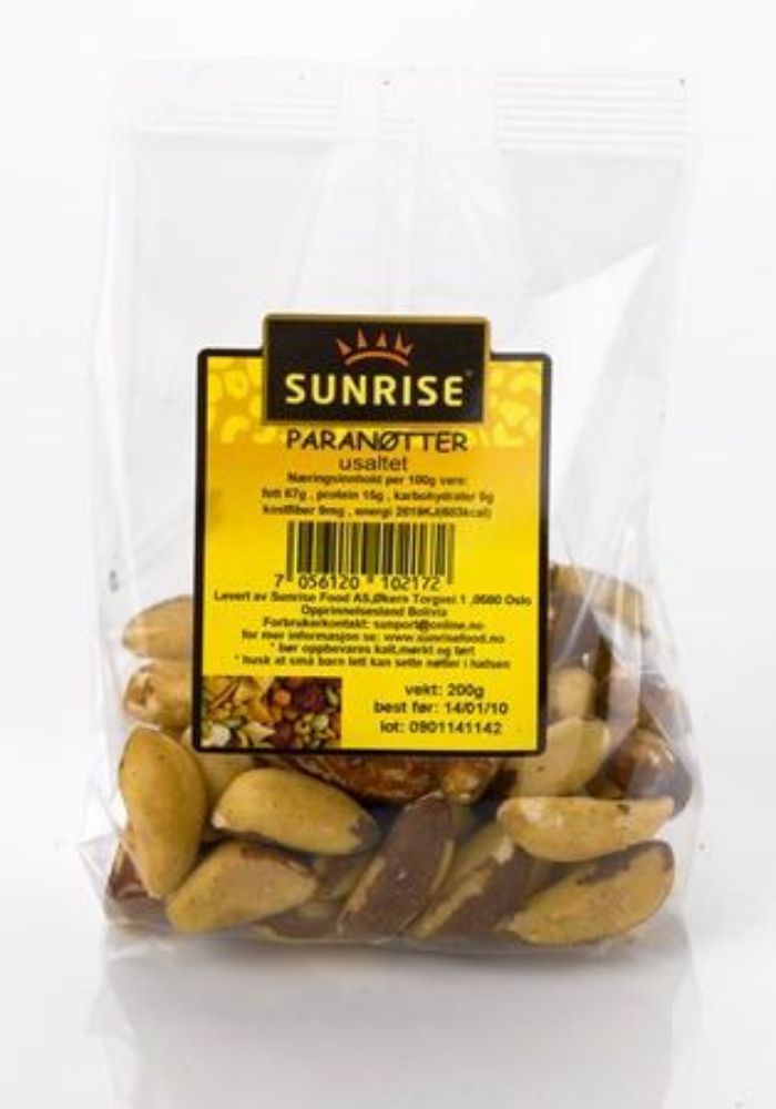 Sunrise food - sunrise paranøtter rå/usaltet