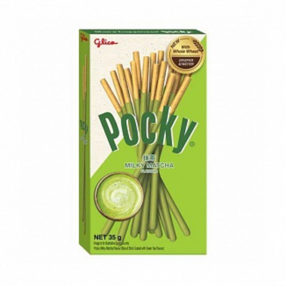 Pocky milky matcha flavour
