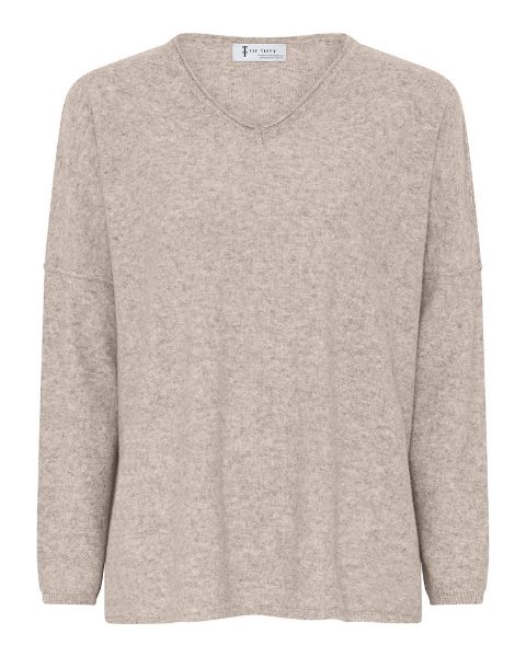 Bilde av V-NECK KNIT -NATUR