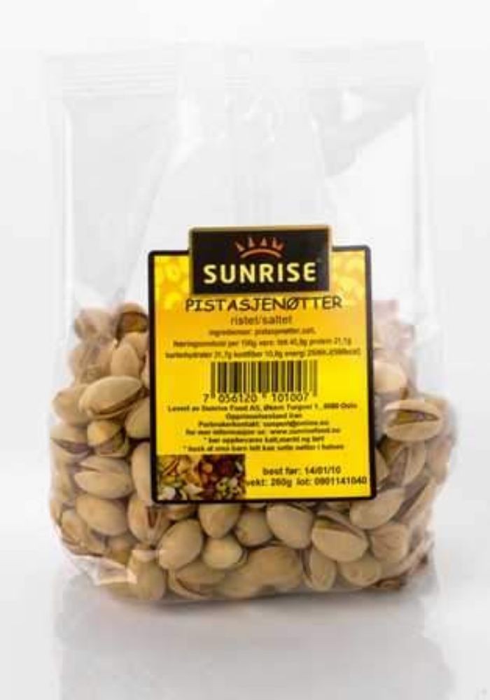 Sunrise food - sunrise pistasjenøtter ristet saltet