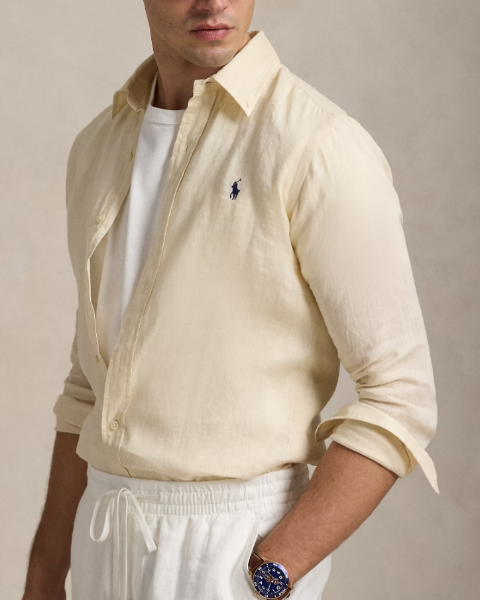 Kjøp POLO RALPH LAUREN SKJORTE LIN BEIGE - Polo by Ralph