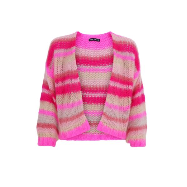 Bilde av BCCASEY MULTI STRIPE CARDIGAN -ROSA