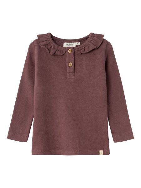 Bilde av NMFTHORO HOU LS SLIM TOP- ROSE BROWN