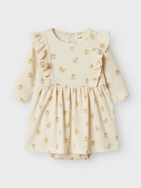 Bilde av NBNLAVO EMO LS BODY DRESS LIL - OFFWHITE DUCK