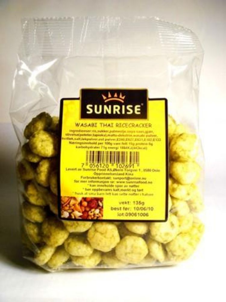 Sunrise food - sunrise wasabi thai ricecrackers