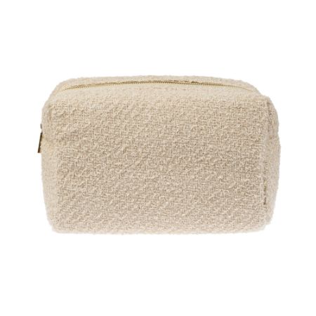 TWEED MAKE-UP POUCH LARGE SAND TWEED MAKE-UP POUCH LARGE SAND