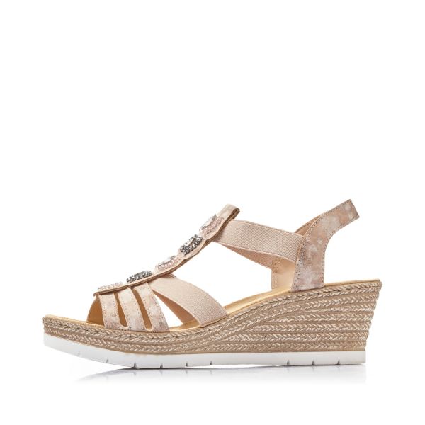 Rieker dames 619b2-31 gesloten sandalen, Rood Roze 31, 41 EU