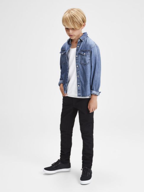 Blå Skjorter from Jack&Jones -GUTT - WESTERN JEANS SKJORTE