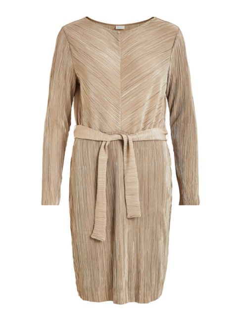 Bilde av VIRAPPA LANGERMET KJOLE  - BEIGE