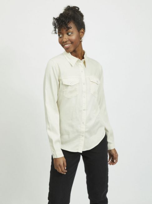 Bilde av VIBISTA JEANS SKJORTE  - BEIGE