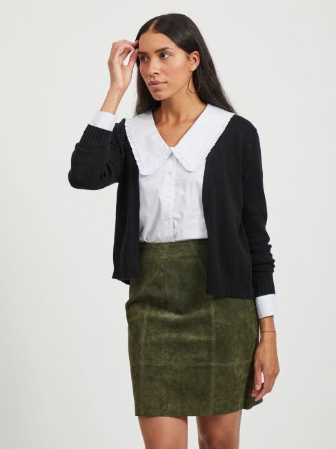 Bilde av VIRIL KORT CARDIGAN - BLACK