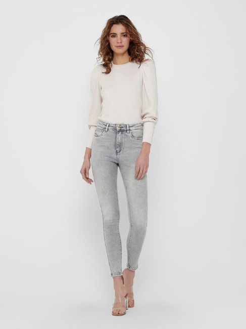Bilde av ONLMILA HIGH WAIST JEANS - LYSEGRÅ