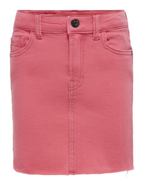 Bilde av KONWONDER FARGA JEANS SKJØRT - KORAL