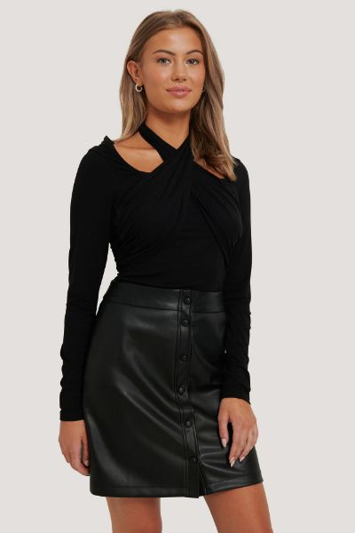 Bilde av PU SKJØRT - BLACK