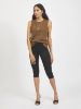 Bilde av VISTAY BLACK CAPRI BUKSER - SVART