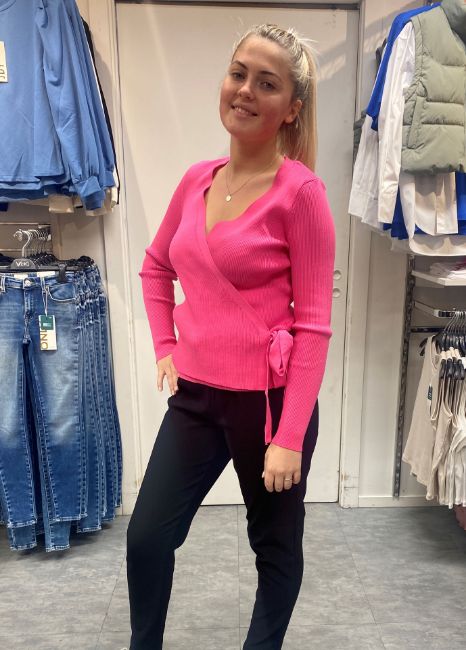 Bilde av ONLSALLY CARDIGAN MED OMSLAG - ROSA / FIJI FLOWER