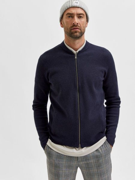 Bilde av SLHRONNY CARDIGAN - HERRE - BLÅ / SKY CAPTAIN - SELECTED HOMME - SPESIFIKASJONATTRIBUTTER