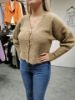 Bilde av ONLPEONY STRIKKET CARDIGAN - BEIGE / SAFARI